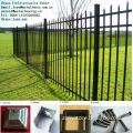 Black powder painted easy installation anti-theft security steel tube panel fence